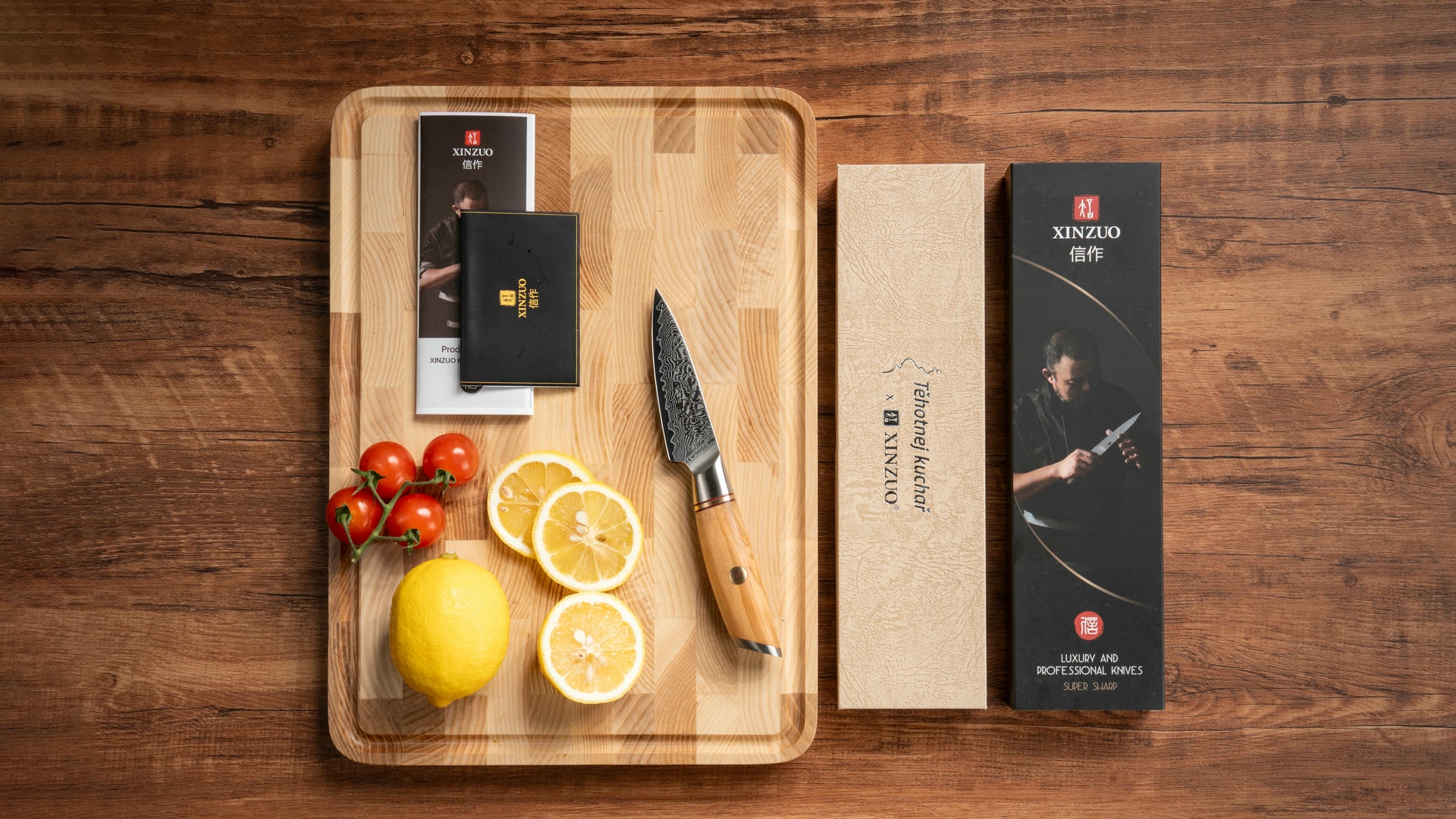 Dárkové balení nože XinZuo na loupání Lan B37 Těhotnej kuchař