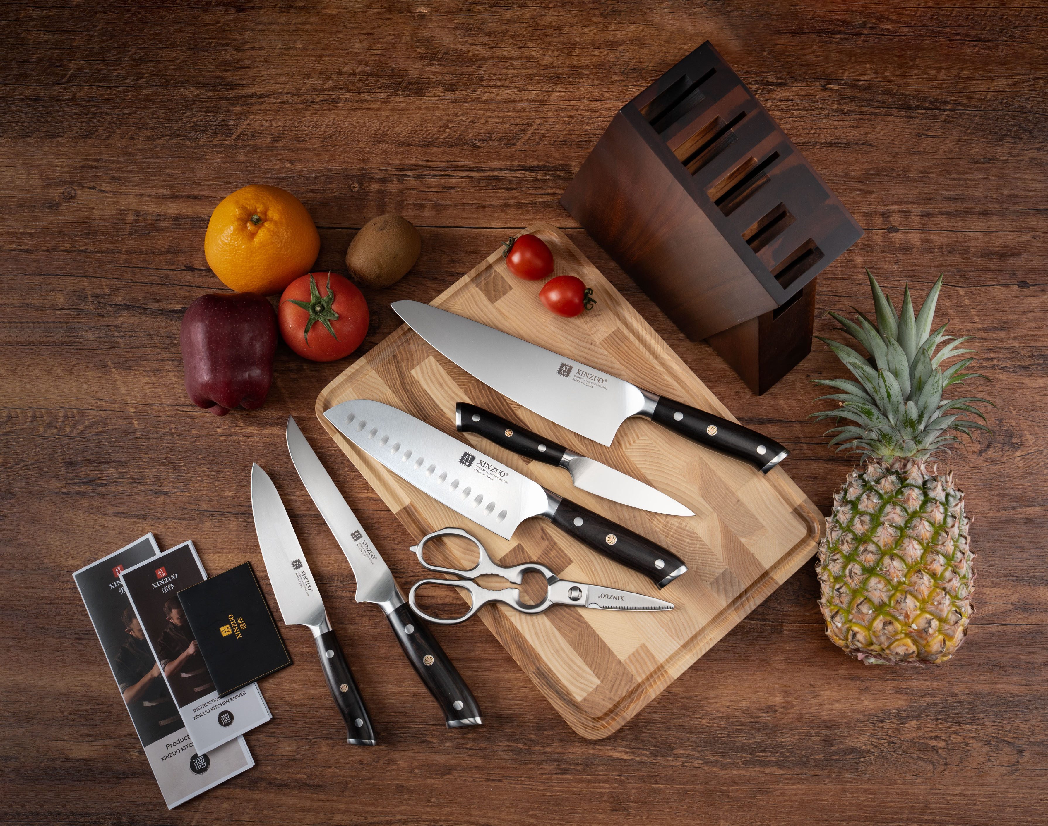 Ukázka nožů v sadě B13S